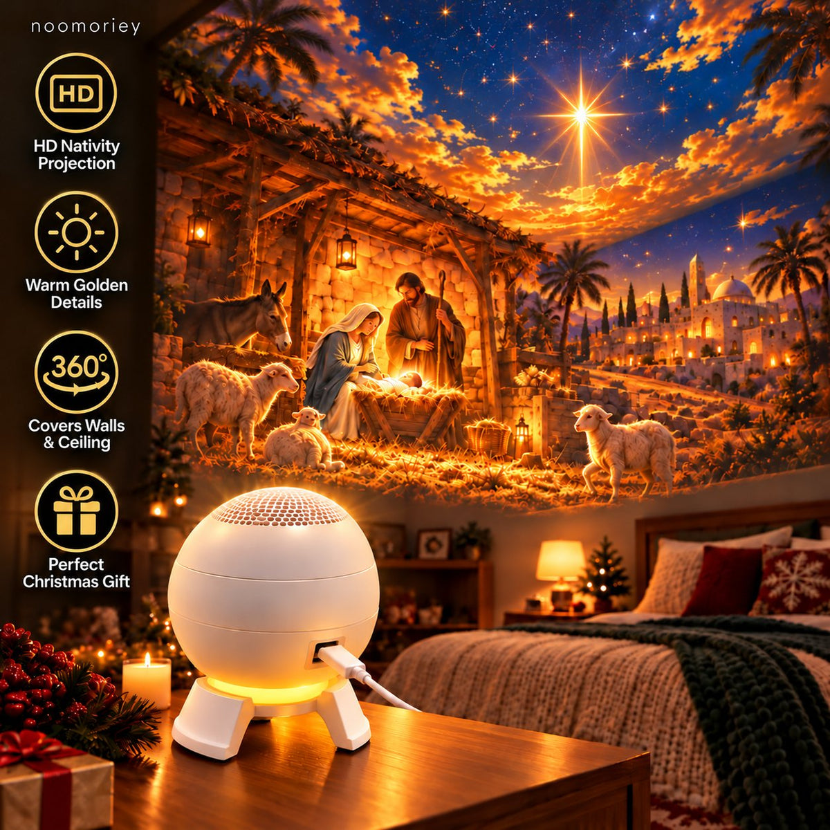 ✝️🌟 Nativity Christmas 5D Projection Light
