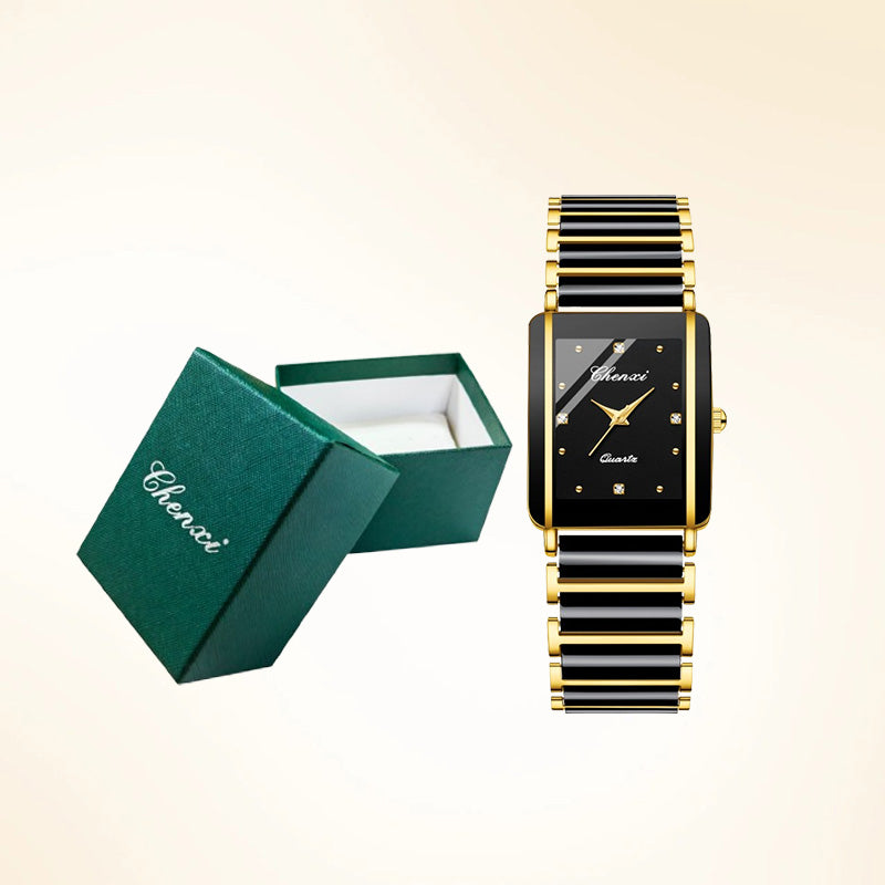 Fashion Ceramic Square Quartz Watch, watch for couples