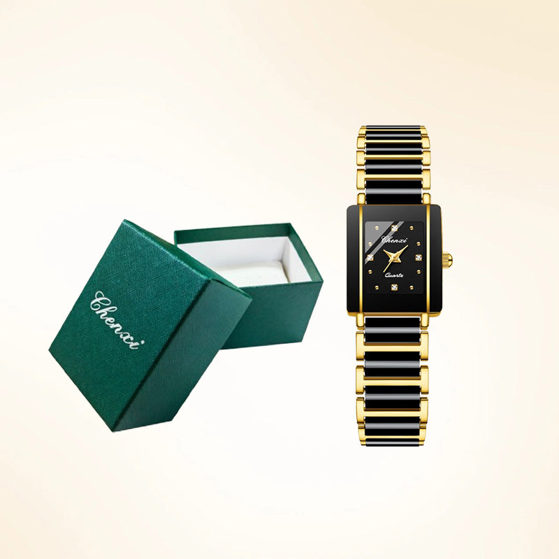 Fashion Ceramic Square Quartz Watch, watch for couples