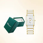 Fashion Ceramic Square Quartz Watch, watch for couples