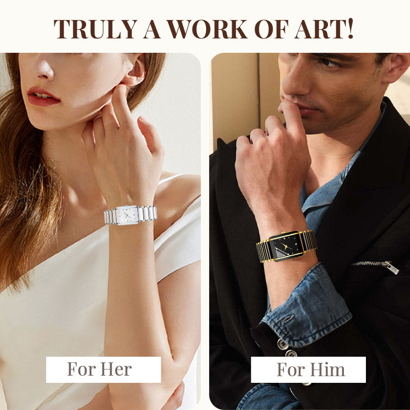 Fashion Ceramic Square Quartz Watch, watch for couples
