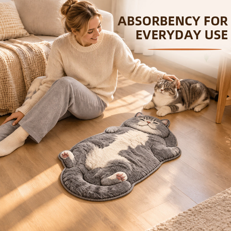 Cat-Shaped Floor Mat