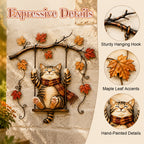 Autumn Cat Swing Wall Deco
