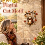 Autumn Cat Swing Wall Deco