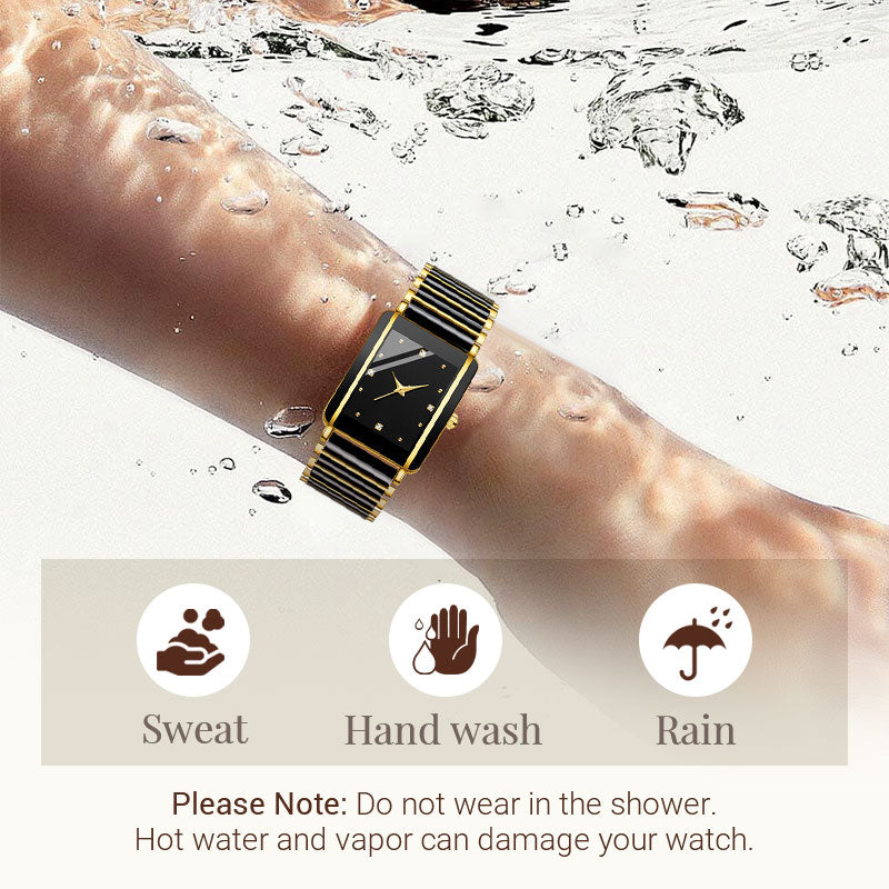 Fashion Ceramic Square Quartz Watch, watch for couples