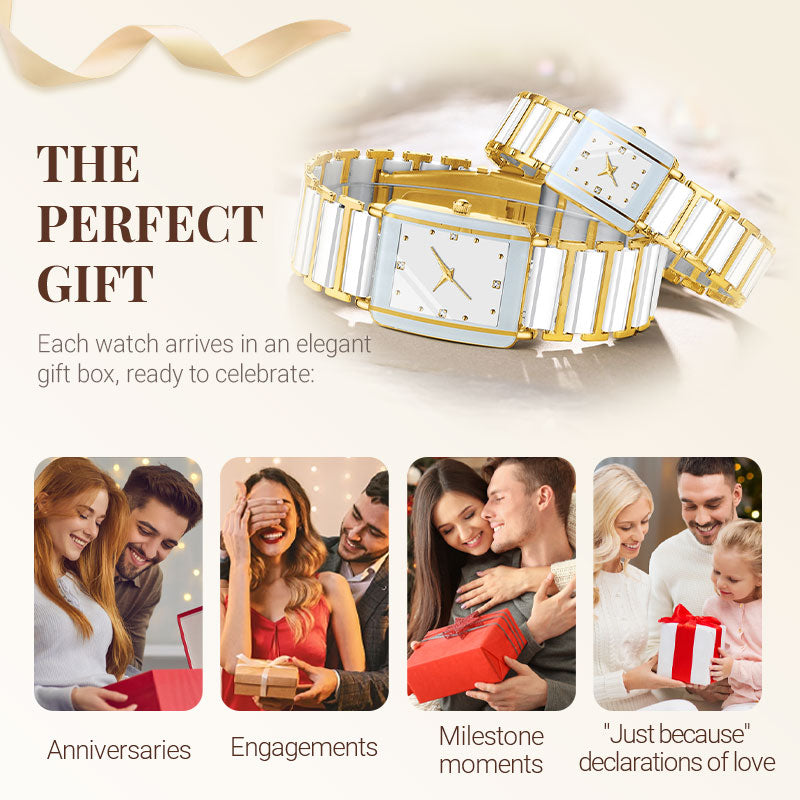 Fashion Ceramic Square Quartz Watch, watch for couples